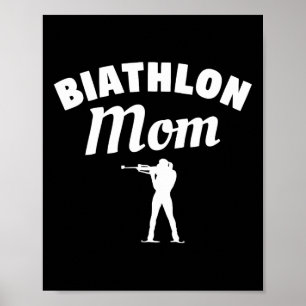 Biathlon Mom Skiwedstrijd Biatleet Poster