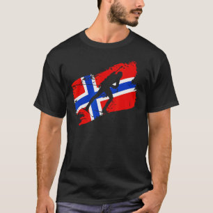 Biathlon Noorwegen Vlag noordelijk kruisland Skiin T-shirt