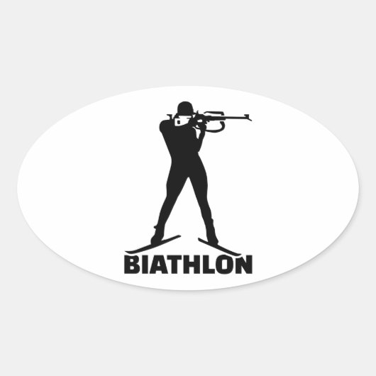 Biathlon Ovale Sticker (Voorkant)