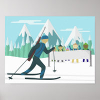 Biathlon-Poster - jouw tekst plaatsen