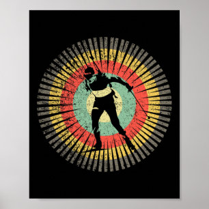 Biathlon Retro 70s Gift Biathlon Poster