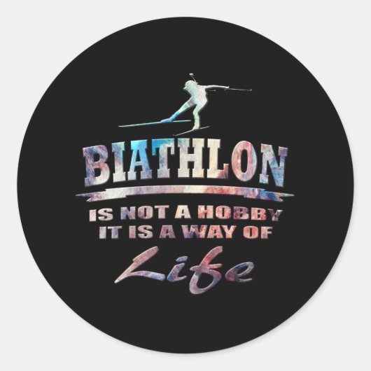 Biathlon Ronde Sticker (Voorkant)