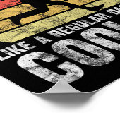 Biathlon Runner Marathon Running Dad Vaderdag Poster (Hoek)