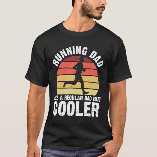 Biathlon Runner Marathon Running Dad Vaderdag T-shirt (Voorkant)