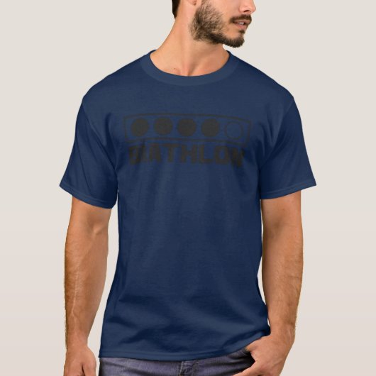 Biathlon Schietbaan Wintersport grappig T-shirt (Voorkant)