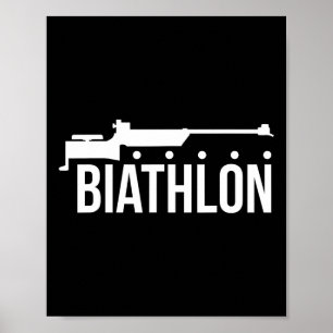 Biathlon Schieten Pistool Skiing Biatleet Poster