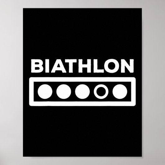 Biathlon Shooting Range Gift - Wintersportbad Poster (Voorkant)