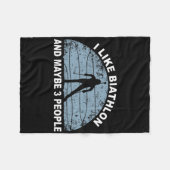 Biathlon Ski Biathlet Wintersport Cross-country Fleece Deken (Voorkant (Horizontaal))