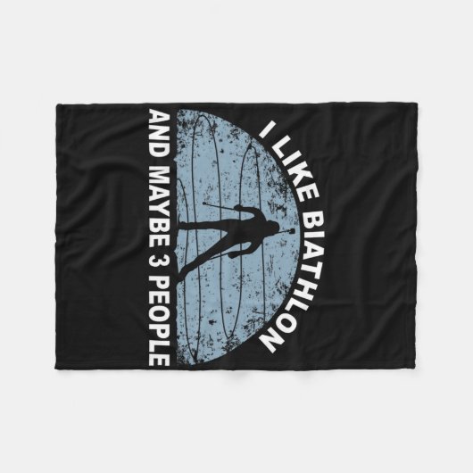 Biathlon Ski Biathlet Wintersport Cross-country Fleece Deken (Voorkant (Horizontaal))