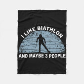 Biathlon Ski Biathlet Wintersport Cross-country Fleece Deken (Voorkant)