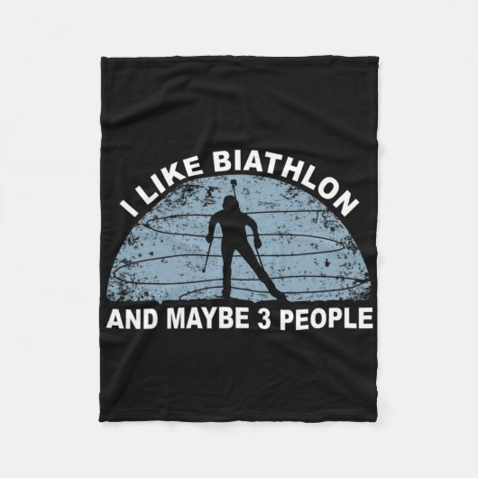 Biathlon Ski Biathlet Wintersport Cross-country Fleece Deken (Voorkant)