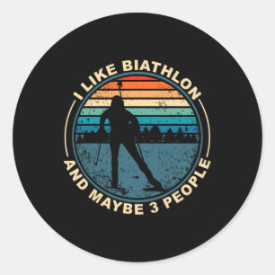 Biathlon Ski Biathlet Wintersport Cross-country Ronde Sticker