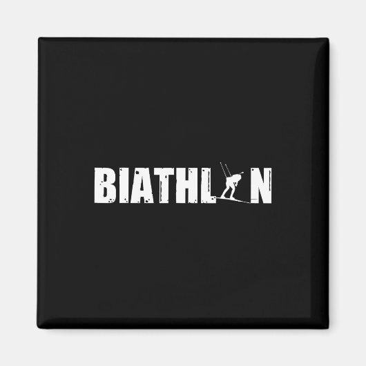 Biathlon Ski De Fond Biathlones Magneet (Voorkant)