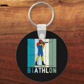 Biathlon Ski Skier langlauf 6 Sleutelhanger (Voorkant)