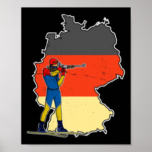 Biathlon Ski Skier Langlauf Ski Trail 11 Poster