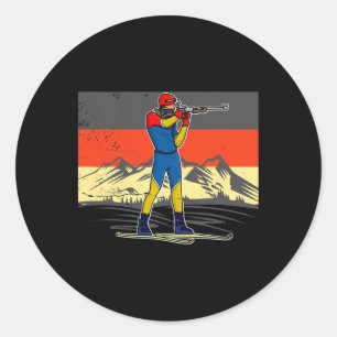 Biathlon Ski Skier Langlauf Ski Trail 15 Ronde Sticker