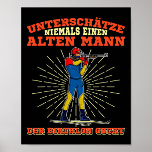 Biathlon Ski Skier Langlauf Ski Trail 16 Poster