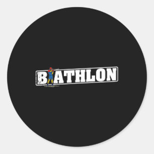 Biathlon Ski Skier Langlauf Ski Trail 5 Ronde Sticker