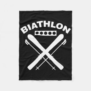 Biathlon Ski Skier Wintersport Cross-country Ski Fleece Deken