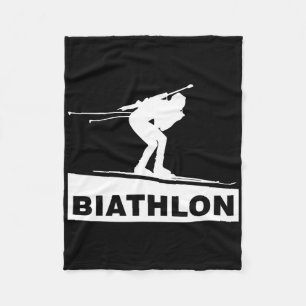 Biathlon Ski Skier Wintersport Cross-country Ski Fleece Deken