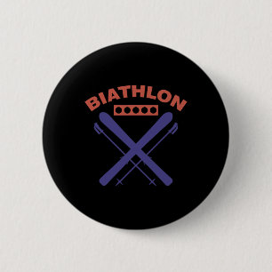 Biathlon Ski Skier Wintersport Cross-country Ski Ronde Button 5,7 Cm