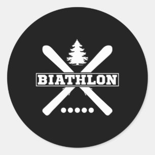 Biathlon Ski Skier Wintersport Cross-country Ski Ronde Sticker