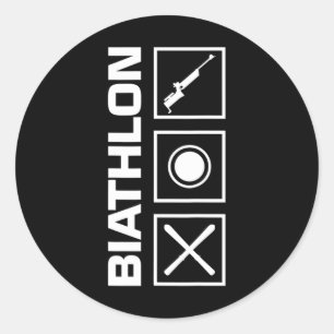 Biathlon Ski Skier Wintersport Cross-country Ski Ronde Sticker