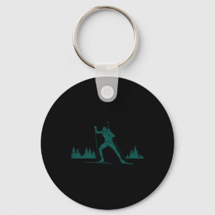 Biathlon Ski Skier Wintersport Cross-country Ski Sleutelhanger