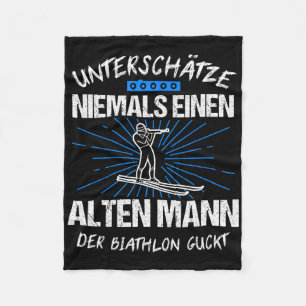 Biathlon Skiën Skier Cross-country Gift Fleece Deken