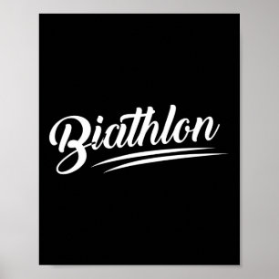 Biathlon Skiing Biatleet Schieten Poster