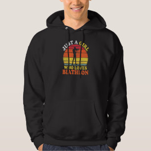 Biathlon Speler Vintage Gewoon Een Meisje Dat Van Hoodie