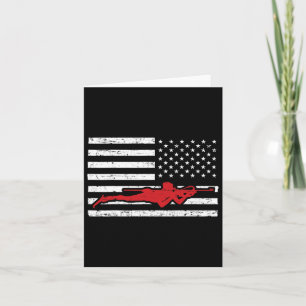 Biathlon Sports Marathon Skiën Amerikaanse vlag B Kaart