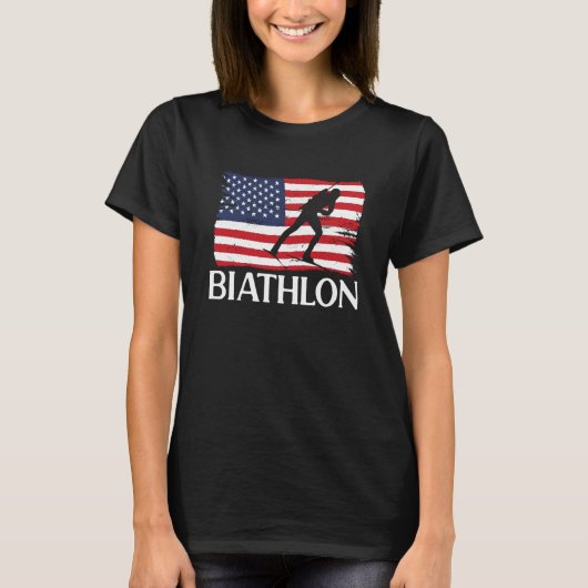 Biathlon Target Skiing Biathlete Shooting Sports C T-shirt (Voorkant)