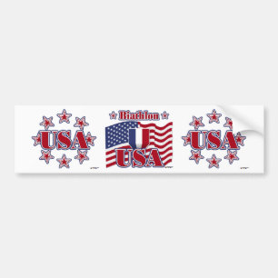 Biathlon USA Bumpersticker