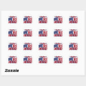 Biathlon USA Ronde Sticker (Vel)