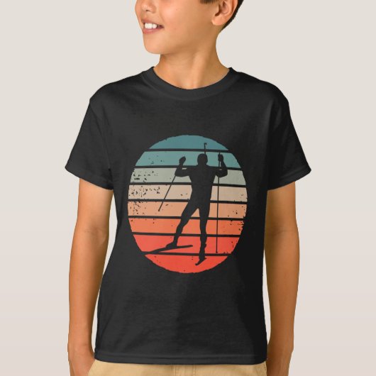 Biathlon Wintersport Actie T-shirt (Voorkant)
