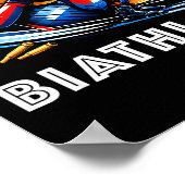 Biathlon-wintersport langlaufen poster (Hoek)