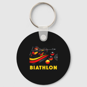 Biathlon-wintersport langlaufen sleutelhanger