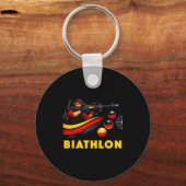 Biathlon-wintersport langlaufen sleutelhanger (Voorkant)