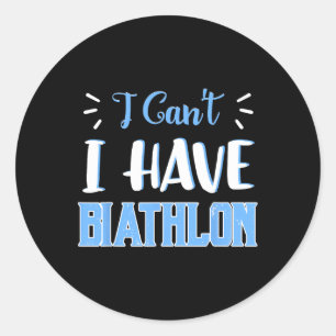 Biathlon Wintersport Sportatleet Schieten Speler S Ronde Sticker