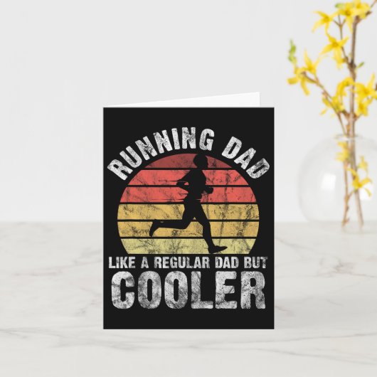 Biathlonloper Marathonloper Vader Vaderdag  Kaart (Gele Bloem)