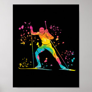 Biatleet Nordic Skiing Biathlon 13 Poster