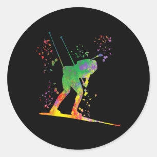 Biatleet Nordic Skiing Biathlon 17 Ronde Sticker