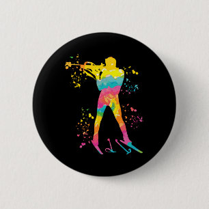 Biatleet Nordic Skiing Biathlon 23 Ronde Button 5,7 Cm