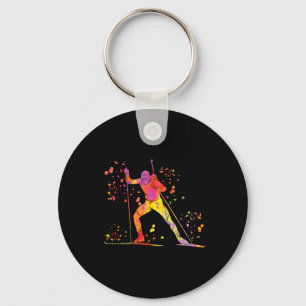 Biatleet Nordic Skiing Biathlon 5 Sleutelhanger