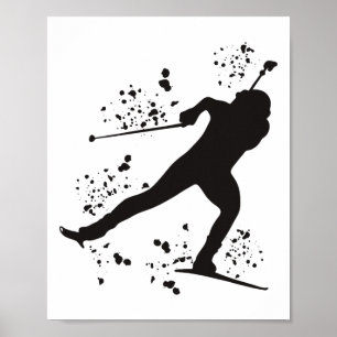 Biatleet Nordic Skiing Biathlon 8 Poster