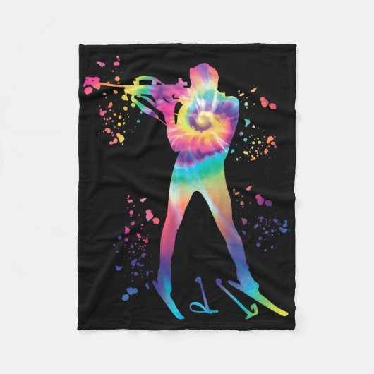 Biatleet Nordic Skiing Biathlon Fleece Deken (Voorkant)