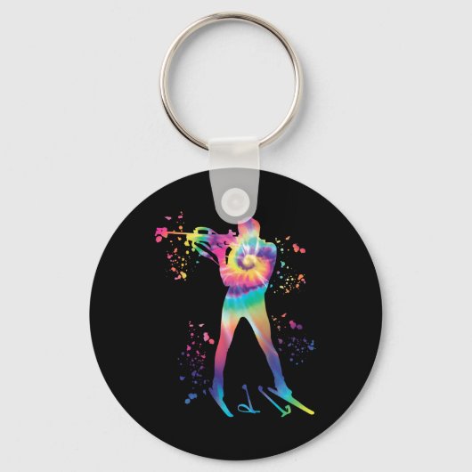 Biatleet Nordic Skiing Biathlon Sleutelhanger (Voorkant)