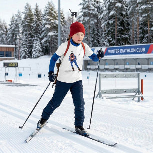 Biatleet Skiër Wintersportatleet in Actie T-shirt