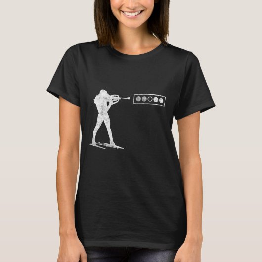 Biatlet op de schietbaan t-shirt (Voorkant)